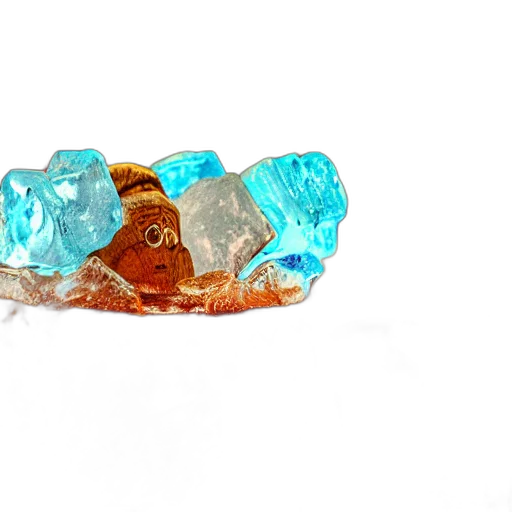 jewelry, crown, bottle, food, 3d render, photorealistic, concept art, blue transparent PNG cut-out