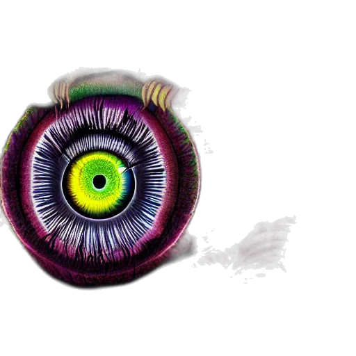 mask, creature, face, flower, 3d render, photorealistic, concept art, watercolor transparent PNG cut-out