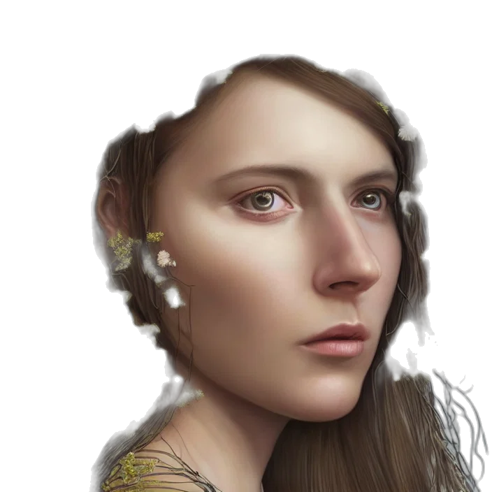 crown, face, jewelry, fantasy art, photorealistic, concept art, oil painting, golden transparent PNG cut-out