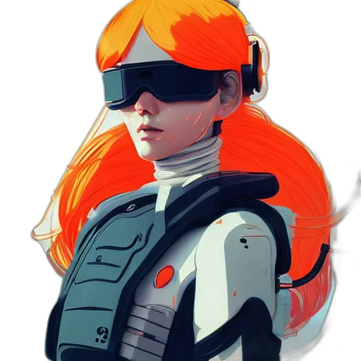 robot, jacket, mask, concept art, cyberpunk, comic book art, pixel art, neon transparent PNG cut-out