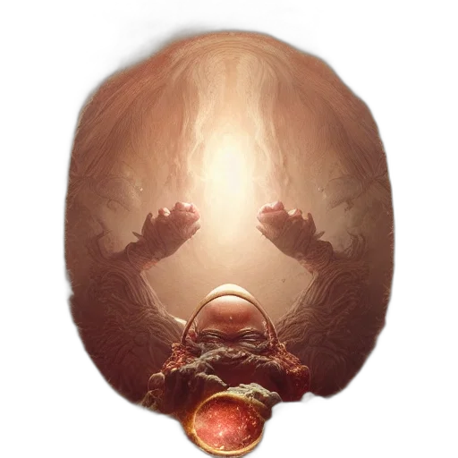 creature, mask, face, food, concept art, photorealistic, 3d render, fantasy art transparent PNG cut-out