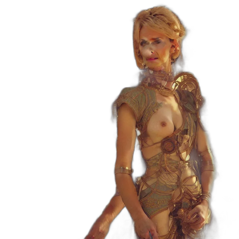dress, staff, concept art, fantasy art transparent PNG cut-out