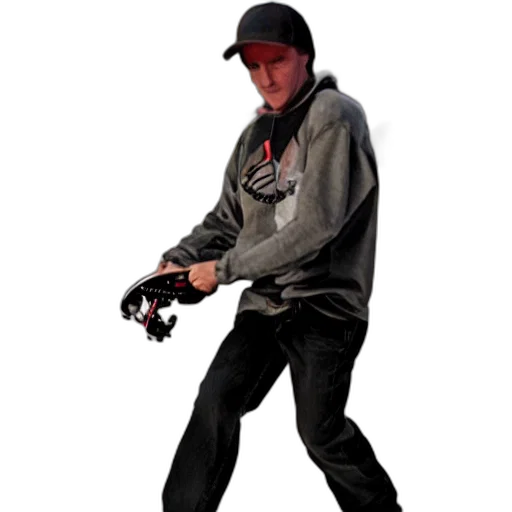 staff, weapon, jacket, hat, 3d render, photorealistic, concept art, pixel art transparent PNG cut-out