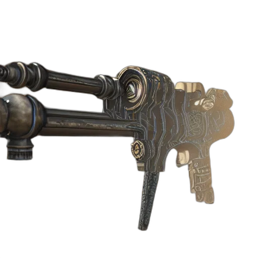 weapon, staff, sword, jewelry, 3d render, concept art, photorealistic, steampunk transparent PNG cut-out