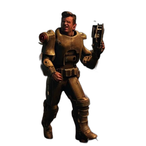weapon, robot, staff, jacket, concept art, 3d render, comic book art, pixel art transparent PNG cut-out