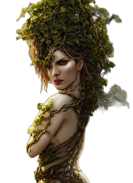 crown, dress, tree, face transparent PNG cut-out