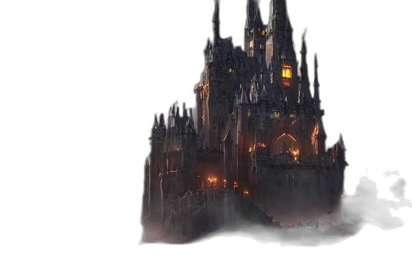 building, concept art, fantasy art, watercolor transparent PNG cut-out