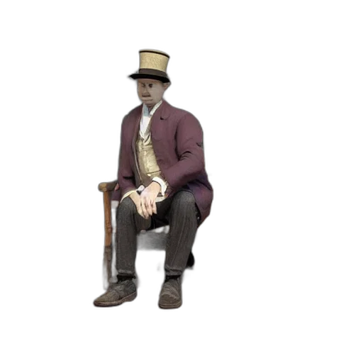 staff, hat, robot, jacket transparent PNG cut-out