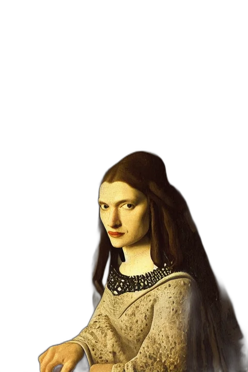 face, crown, dress, jewelry, photorealistic, pixel art, oil painting, 3d render transparent PNG cut-out