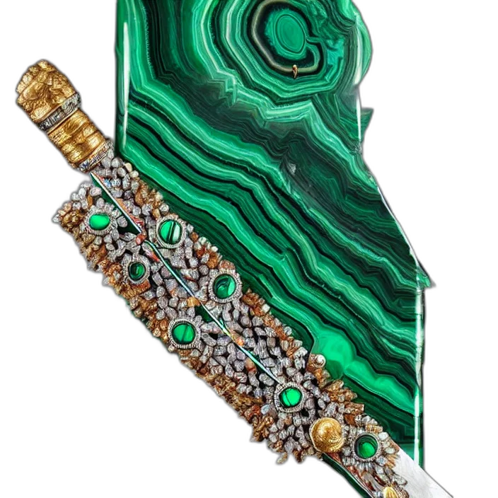 jewelry, staff, crown, sword, fantasy art, green, photograph, real-life transparent PNG cut-out
