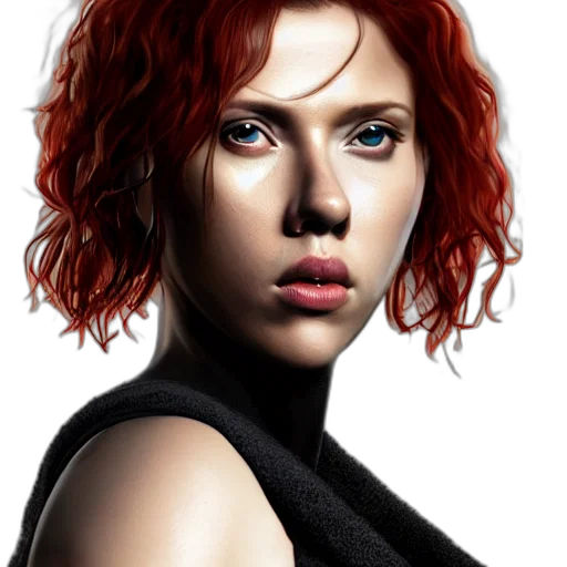 face, hair, jewelry, photorealistic transparent PNG cut-out