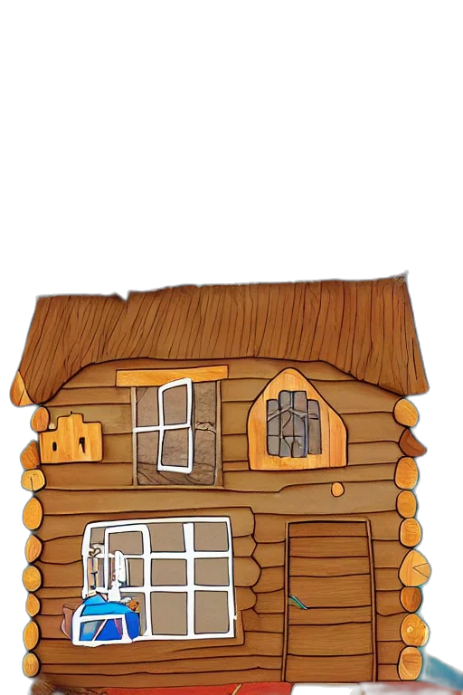 building, furniture, 3d render, concept art, photorealistic, watercolor, forest, earth tones transparent PNG cut-out