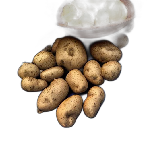 food, crown, robot, face, photorealistic, 3d render, concept art, potato transparent PNG cut-out