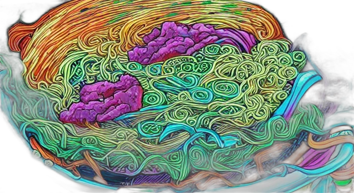 hair, food, crown, hat, concept art, underwater, outer space, colourful transparent PNG cut-out
