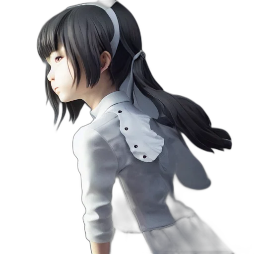 dress, staff, jacket, robot, concept art, 3d render, photorealistic, anime transparent PNG cut-out