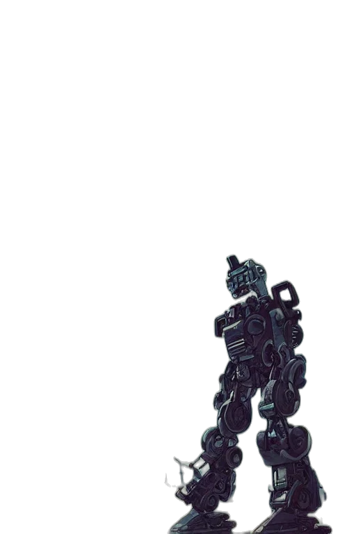 robot, weapon, staff, jewelry, 3d render, concept art, pixel art, vaporwave transparent PNG cut-out