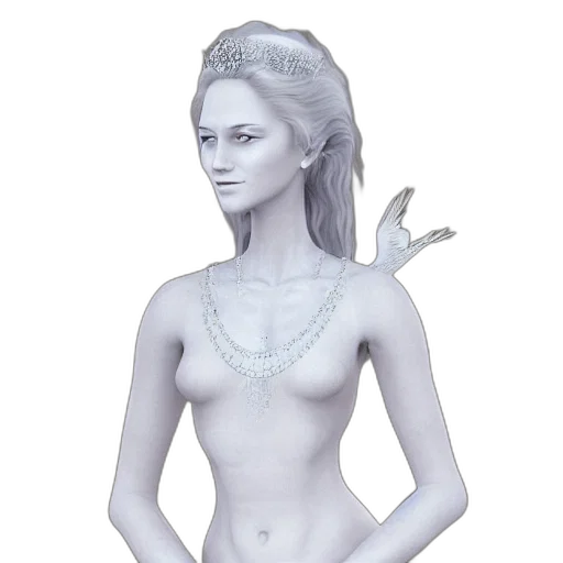 jewelry, crown, fantasy art, concept art, photorealistic, pencil sketch, portrait, princess transparent PNG cut-out