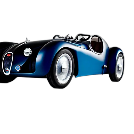car, 3d render, photorealistic, concept art, cartoon, blue, bugatti, type transparent PNG cut-out