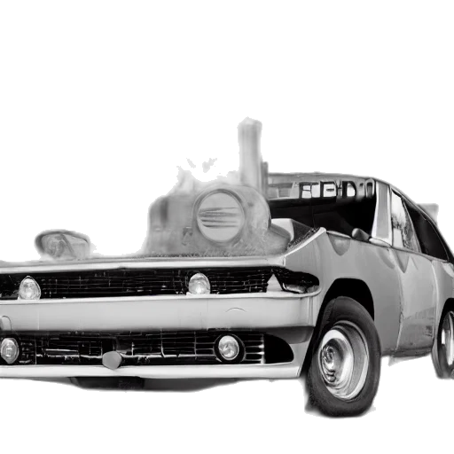 car, weapon, robot, photorealistic transparent PNG cut-out