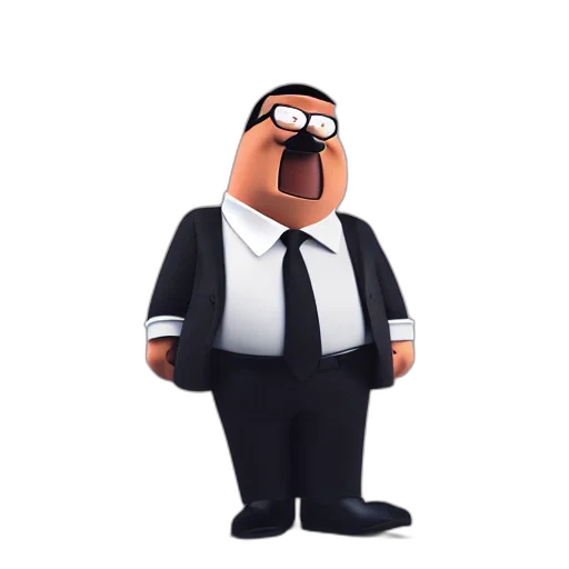 staff, jacket, animal, face, 3d render, cartoon, concept art, peter transparent PNG cut-out