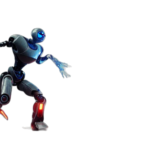 robot, 3d render, concept art, blue, robots, battling, each, other transparent PNG cut-out