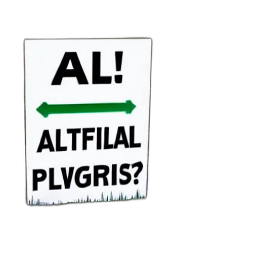 sign, says, artificial, plagiarist transparent PNG cut-out