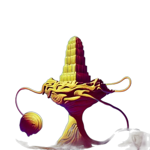crown, hair, staff, creature transparent PNG cut-out