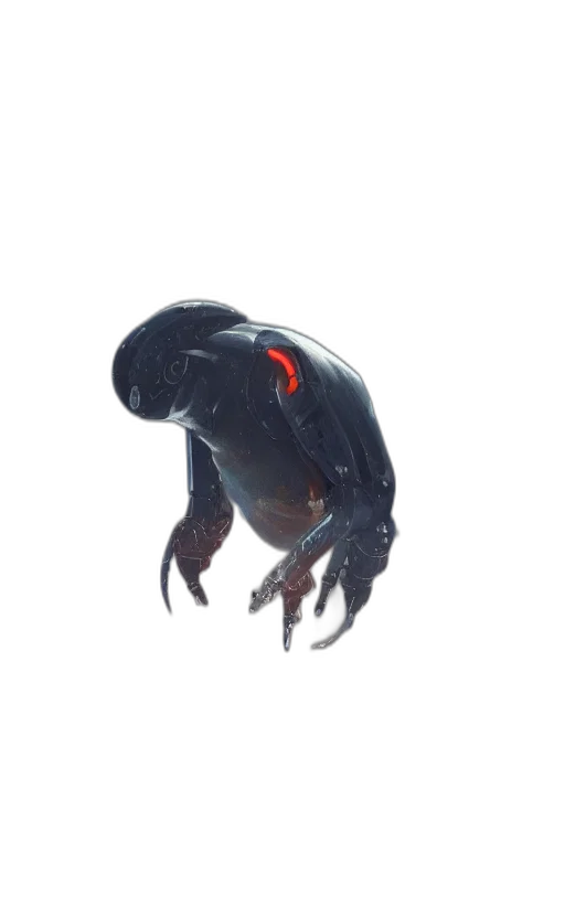 creature, animal, robot, mask, concept art, cyberpunk, 3d render, pixel art transparent PNG cut-out