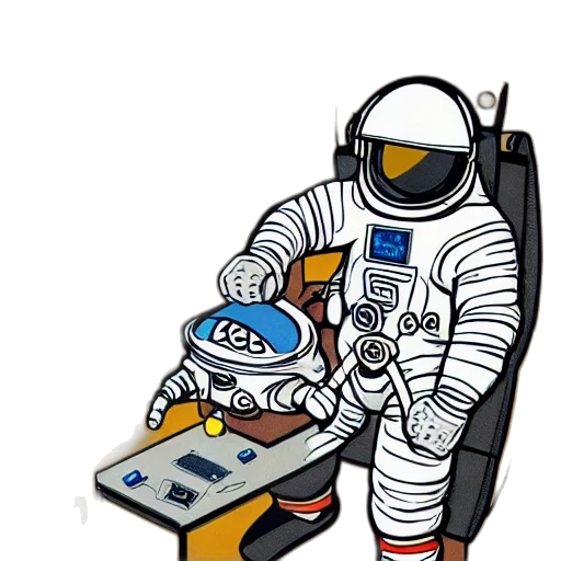 robot, concept art, pixel art, comic book art transparent PNG cut-out