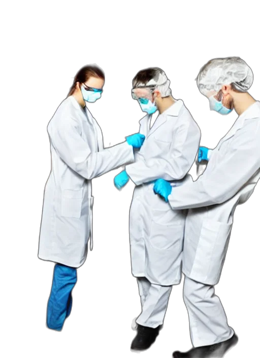 jacket, chemists, white, coats, fighting, knives transparent PNG cut-out