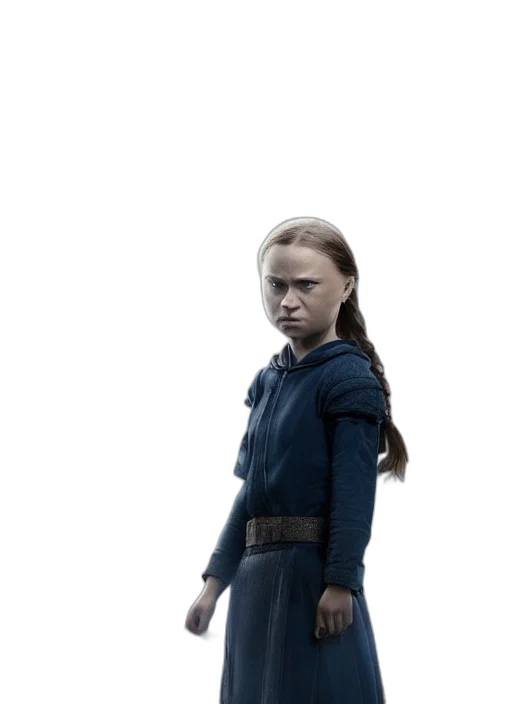face, jacket, staff, dress transparent PNG cut-out