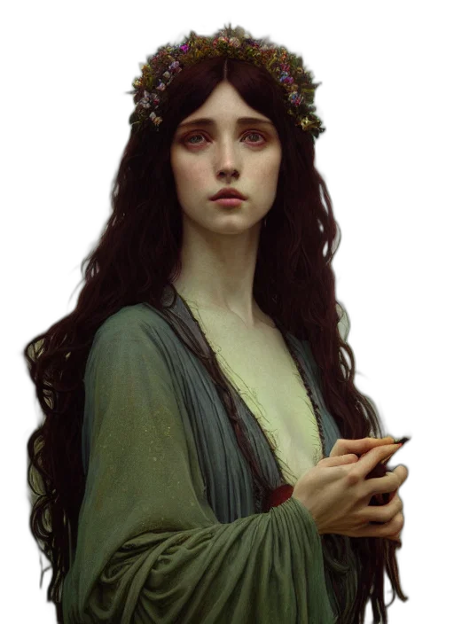 dress, crown, jewelry, face transparent PNG cut-out