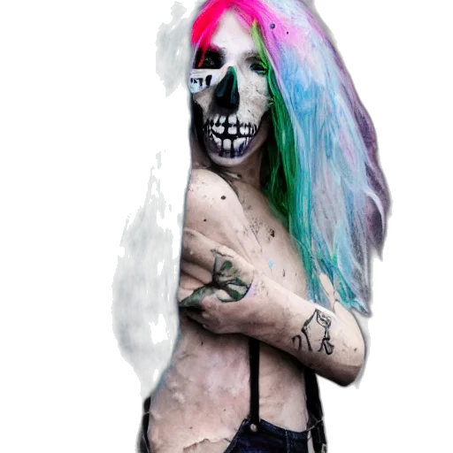 mask, face, creature, hair, cyberpunk, photorealistic, fantasy art, concept art transparent PNG cut-out