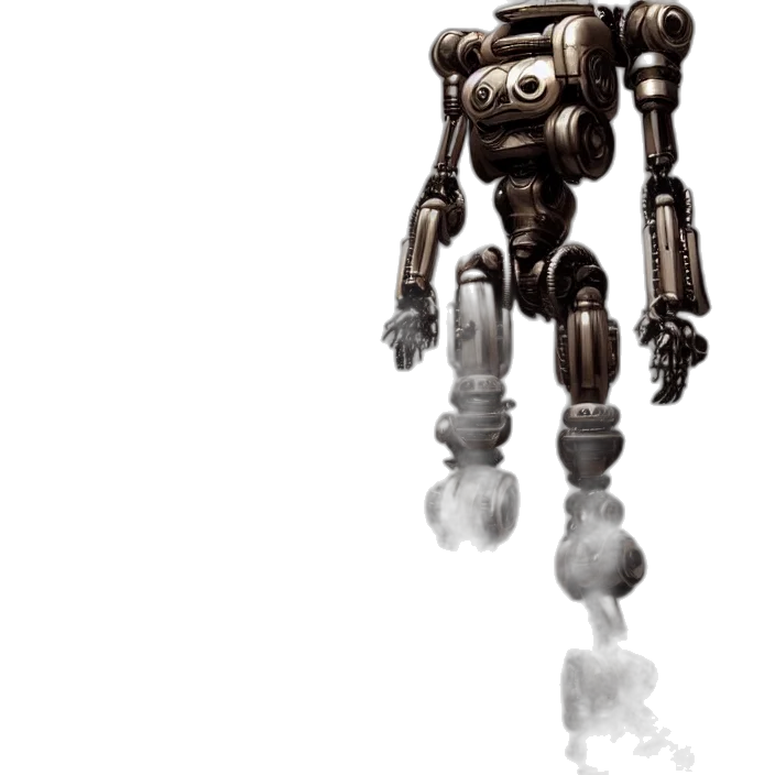 robot, weapon, staff, creature, concept art, 3d render, pixel art, octane transparent PNG cut-out