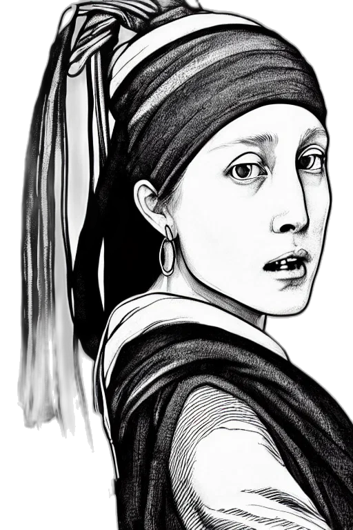 face, pencil sketch, photorealistic, comic book art transparent PNG cut-out