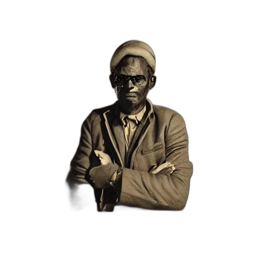 jacket, staff, hat, face transparent PNG cut-out