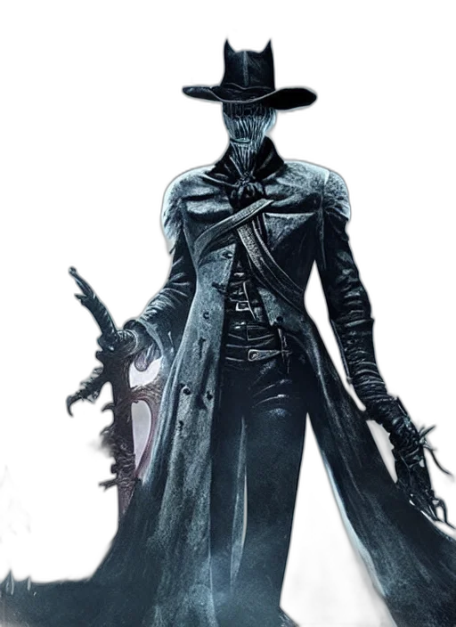 hat, jacket, weapon, concept art transparent PNG cut-out