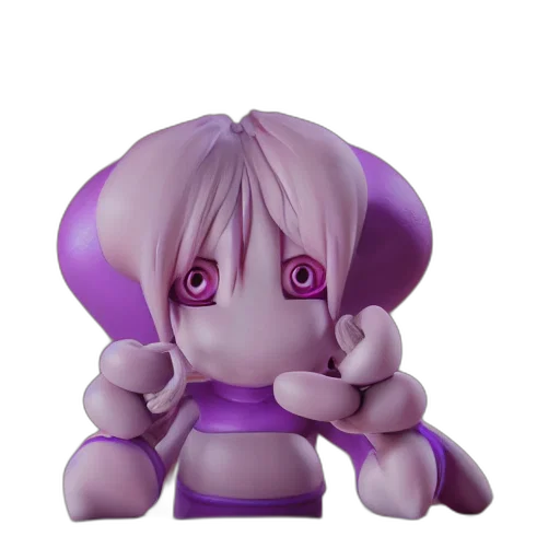 creature, 3d render, concept art, anime, purple, clay, homunculi, looking transparent PNG cut-out