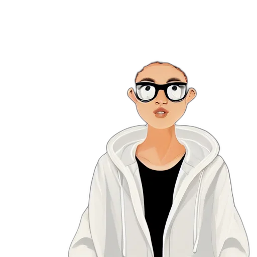jacket, staff, face, jewelry transparent PNG cut-out