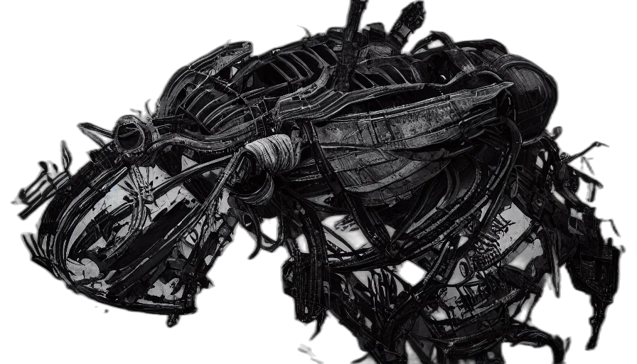 robot, crown, weapon, mask, concept art, cyberpunk, 3d render, comic book art transparent PNG cut-out