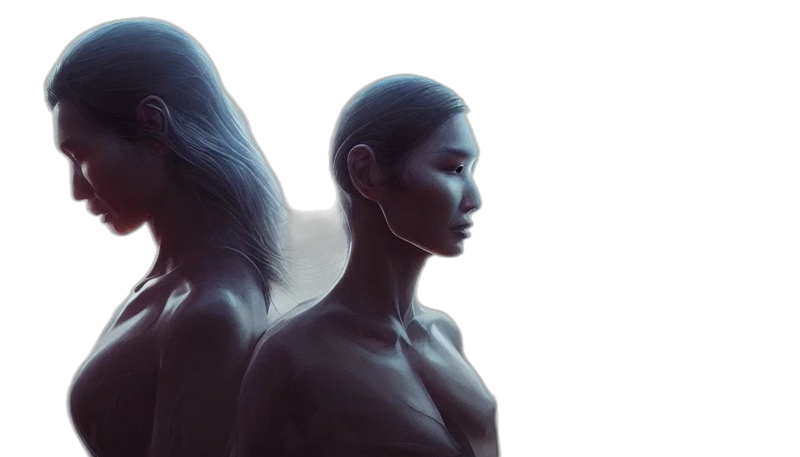 hair, concept art, photorealistic, fantasy art transparent PNG cut-out