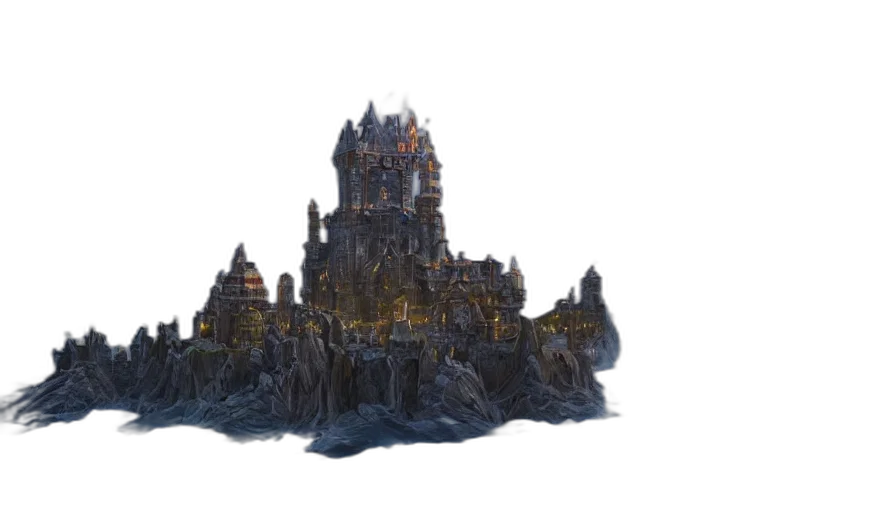 crown, building, concept art, 3d render transparent PNG cut-out