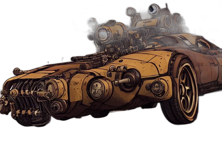 car, weapon, robot, concept art transparent PNG cut-out