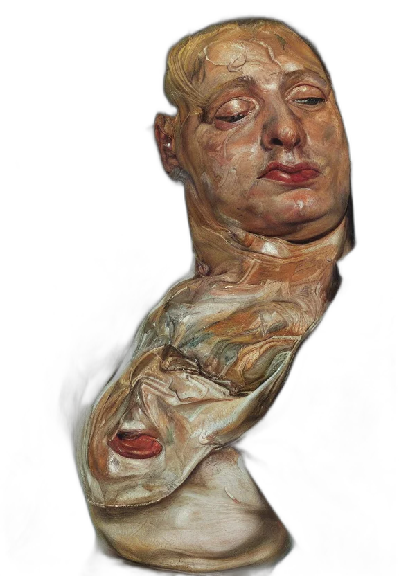 face, mask, staff, dress, photorealistic, 3d render, concept art, oil painting transparent PNG cut-out