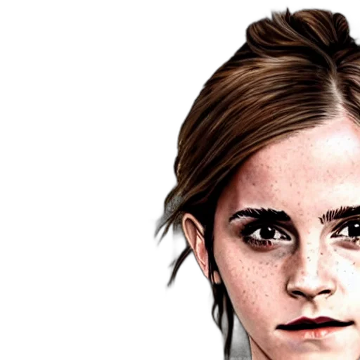 face, hair, photorealistic, comic book art, concept art, cartoon, emma, watson transparent PNG cut-out