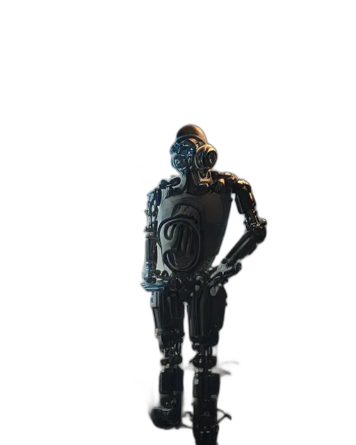 robot, staff, creature, weapon, 3d render, concept art, cyberpunk, pixel art transparent PNG cut-out