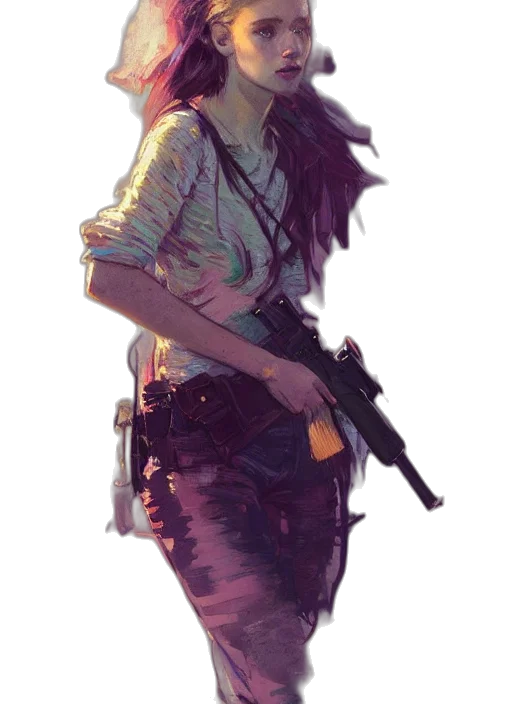 weapon, jacket, staff, dress transparent PNG cut-out