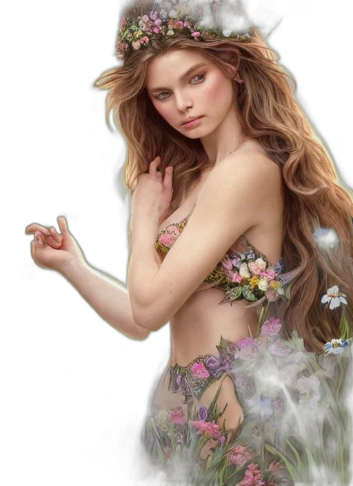 dress, jewelry, photorealistic, fantasy art transparent PNG cut-out