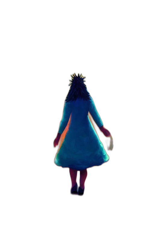dress, crown, creature, hair, concept art, 3d render, pixel art, watercolor transparent PNG cut-out