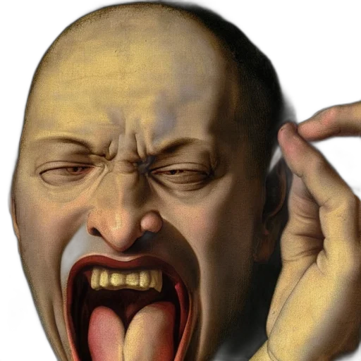 face, mask, staff, creature transparent PNG cut-out